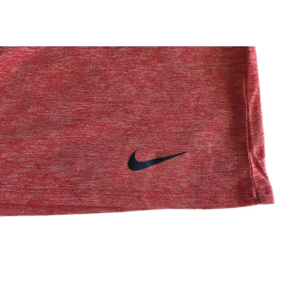 Women's Nike Dri Fit Shirt Running Hood Long Sleeves Red Swoosh Athleisure Large